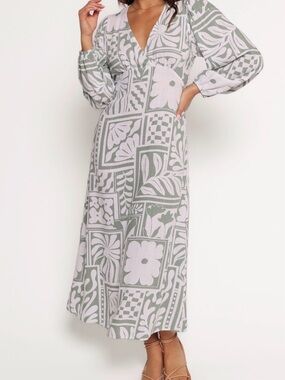 chinese dress ladies Malie Jersey Dress - Nature Abhors A Vacuum Multicolored Sleeveless Maxi  Dress main image 1